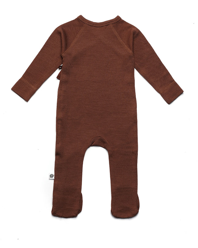 Wollstrampler / Romper – Merinowolle – Zimt