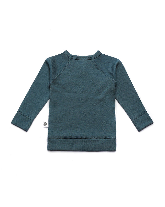 Baby Wollwickelpullover - Merinowolle - Orion Blue