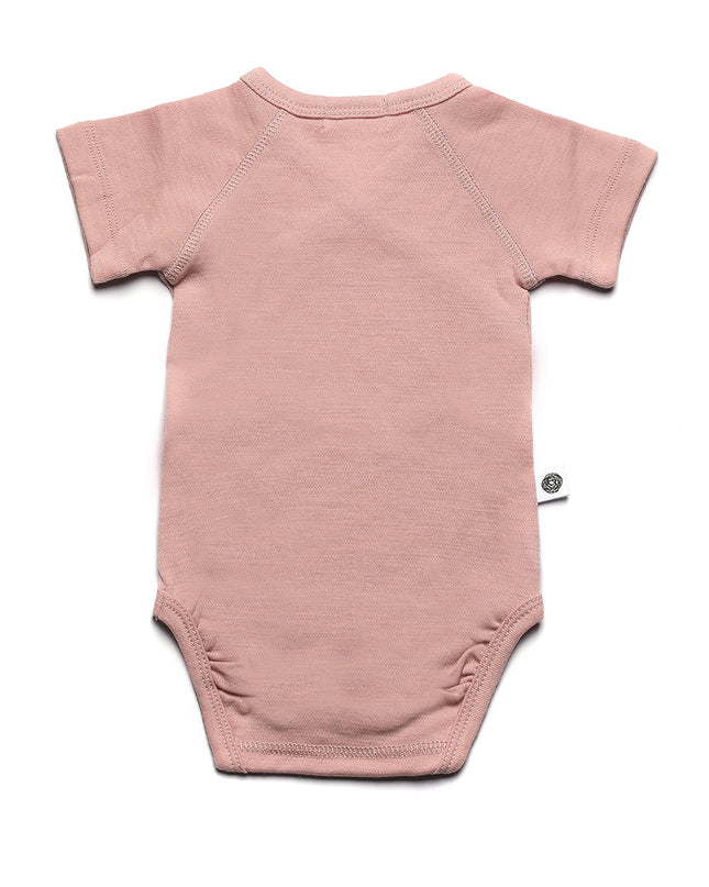 Kurzarm-Wickelspielanzug aus Wolle – Merinowolle