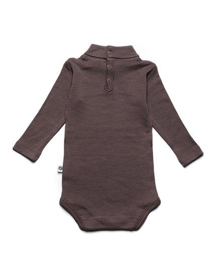 Langärmliger Woll-Strampler mit Rollkragen - Merinowolle - Pfefferkorn