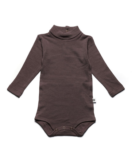 Langärmliger Woll-Strampler mit Rollkragen - Merinowolle - Pfefferkorn