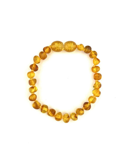 Baby/Kind – Bernsteinarmband – runde Perlen – 14cm – Honig