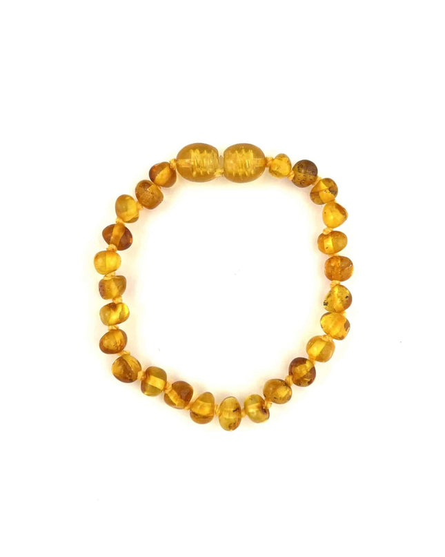 Baby/Kind – Bernsteinarmband – runde Perlen – 14cm – Honig