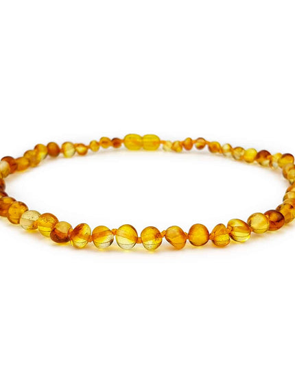 Baby/Kind - Barnsteen ketting - honing  - gepolijste ronde steentjes - 33cm - Lille Barn - With ♥ for the smallest