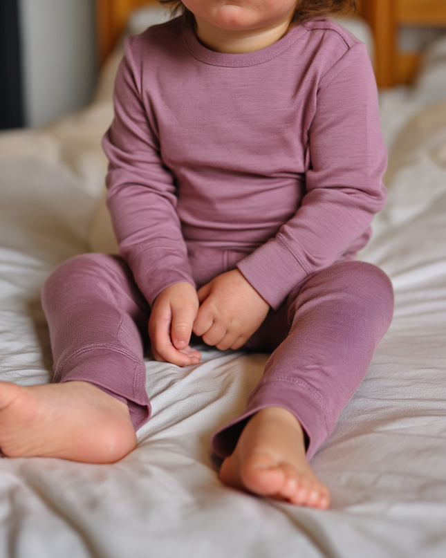 Wollpullover für Babys und Kinder - Merinowolle - Lavender Mist