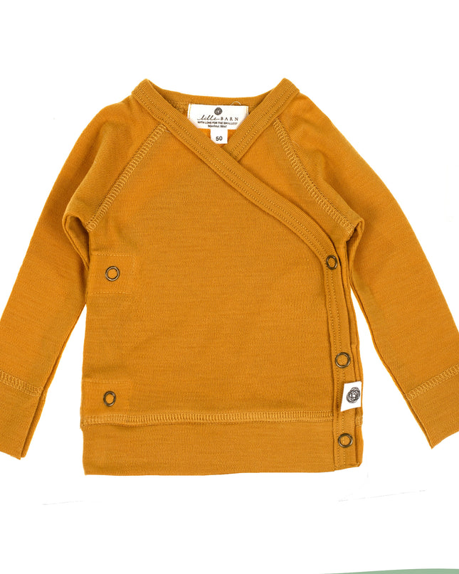 Baby Woll-Wickelpullover – Merinowolle – Harvest Gold