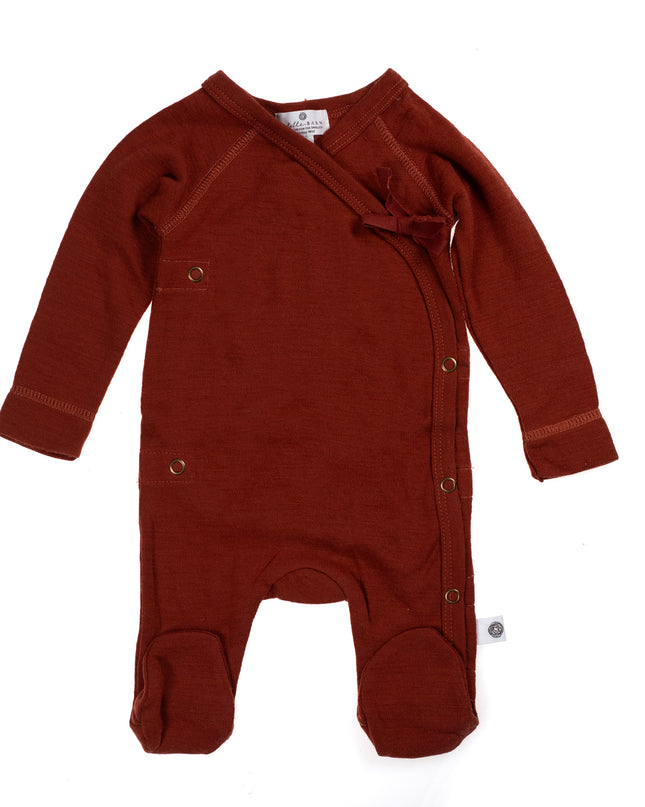 Wollen boxpakje / kruippakje – merino wol - Burnt henna - Lille Barn - With ♥ for the smallest