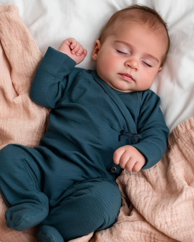 Wollstrampler / Romper – Merinowolle – Orion Blue