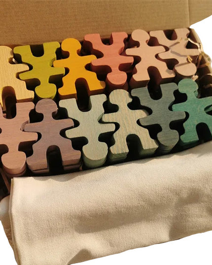 Holzspielzeug - Stapelpuppen / Akrobaten - Montessori - Open End Spielzeug