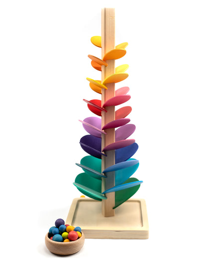 Houten speelgoed - Knikkerbaan boom klein - Montessori - Open einde speelgoed - Lille Barn - With ♥ for the smallest