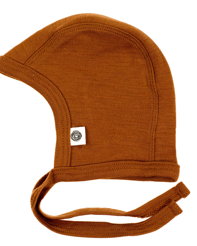 Babymütze mit Schleife aus Wolle – Merinowolle – Argan Oil