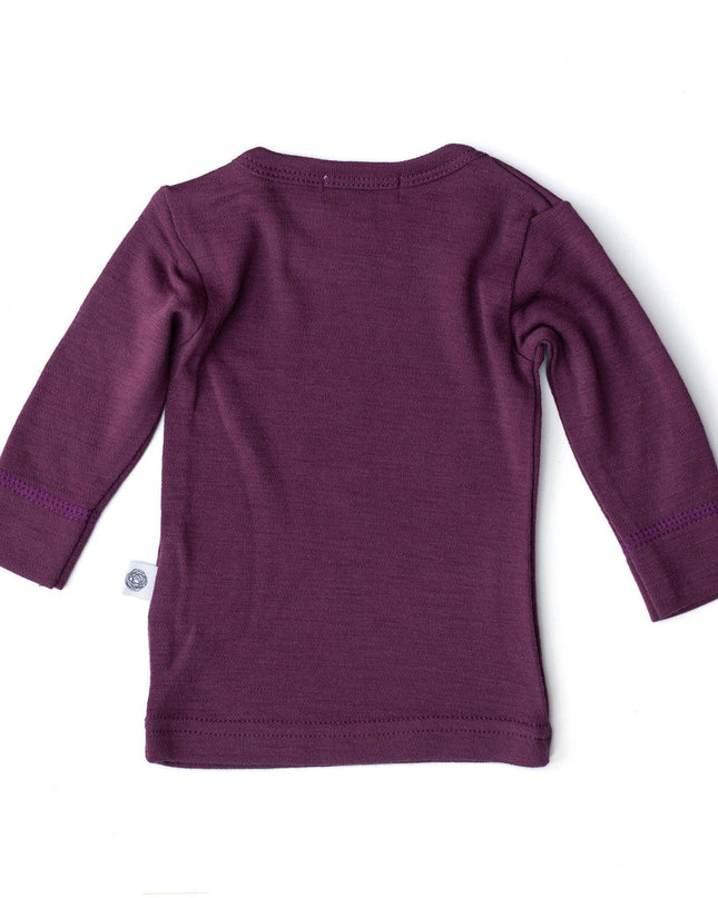 Wollen Baby trui / long sleeve shirt – Merinowol - Crushed violets - Lille Barn - With ♥ for the smallest
