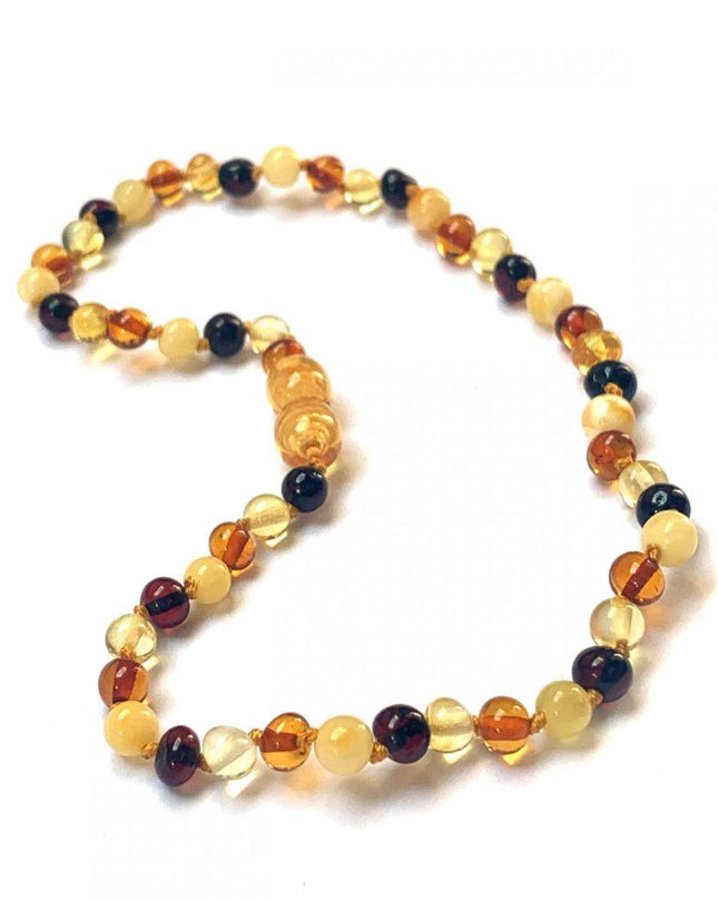 Baby/Kind – Barnsteen ketting – ronde kraaltjes – 33cm - 4 kleuren - Lille Barn - With ♥ for the smallest