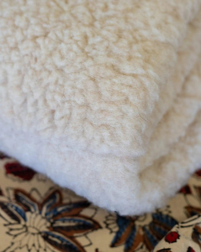 Wollen ledikantdeken 93x135cm - Merinowol - Amandel - Lille Barn - With ♥ for the smallest