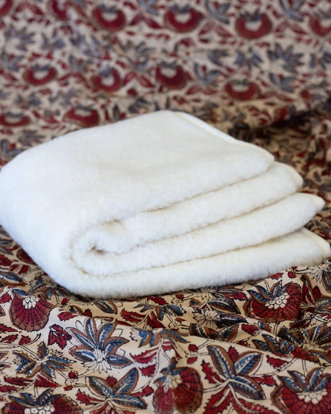 Wollen ledikantdeken 93x135cm - Merinowol - Naturel - Lille Barn - With ♥ for the smallest