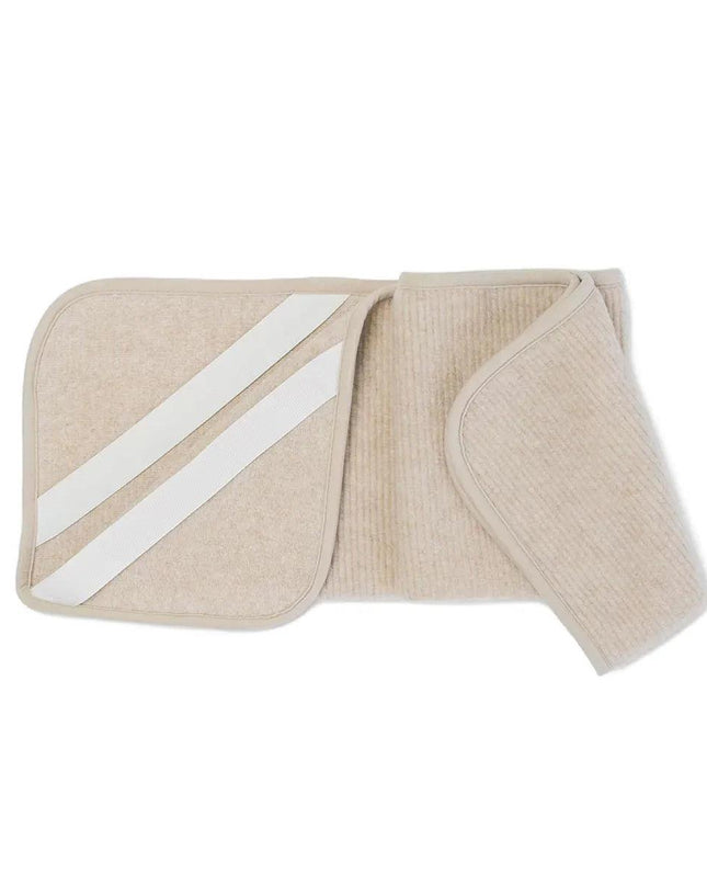 Wollen onderlegger / onderdeken ledikant met rib structuur – merinowol – 60x120cm - Lille Barn - With ♥ for the smallest