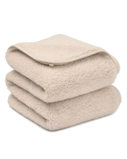 Wollen wiegdeken 2 laags - 75 x 100cm - Merinowol - Amandel - Lille Barn - With ♥ for the smallest