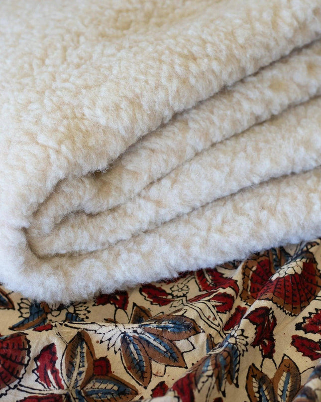 Wollen wiegdeken - 75x100cm - Enkellaags - Merinowol - Amandel - Lille Barn - With ♥ for the smallest