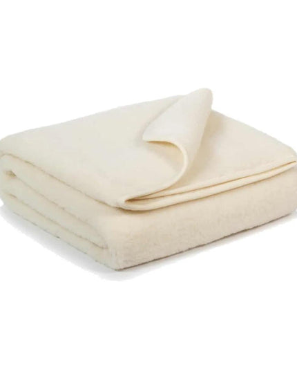 Wollen wiegdeken - 75x100cm - enkellaags - Merinowol - Naturel - Lille Barn - With ♥ for the smallest