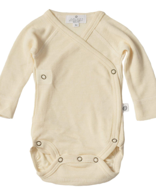 Wollen Overslagromper lange mouw – Merinowol - Naturel - Lille Barn - With ♥ for the smallest