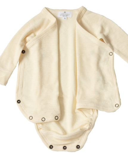 Wollen Overslagromper lange mouw – Merinowol - Naturel - Lille Barn - With ♥ for the smallest