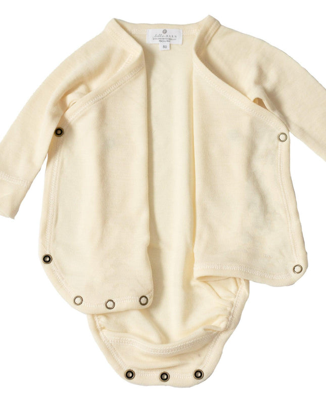 Wollen Overslagromper lange mouw – Merinowol - Naturel - Lille Barn - With ♥ for the smallest