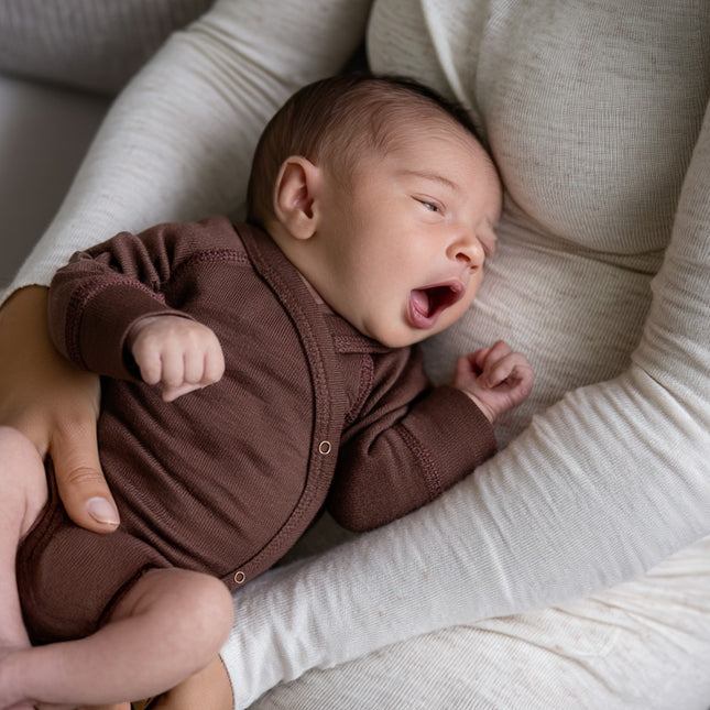 Wickel-Strampler aus Wolle mit langen Ärmeln – Merinowolle