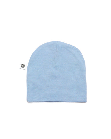 Woll-Babymütze - Merinowolle - Blue Fog