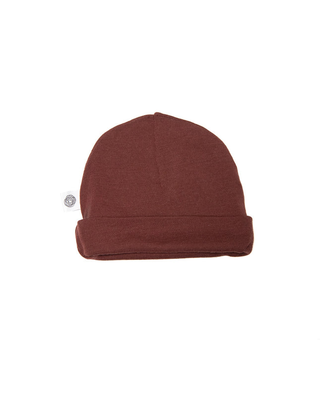 Wollmütze für Babys - Merinowolle - Zimt