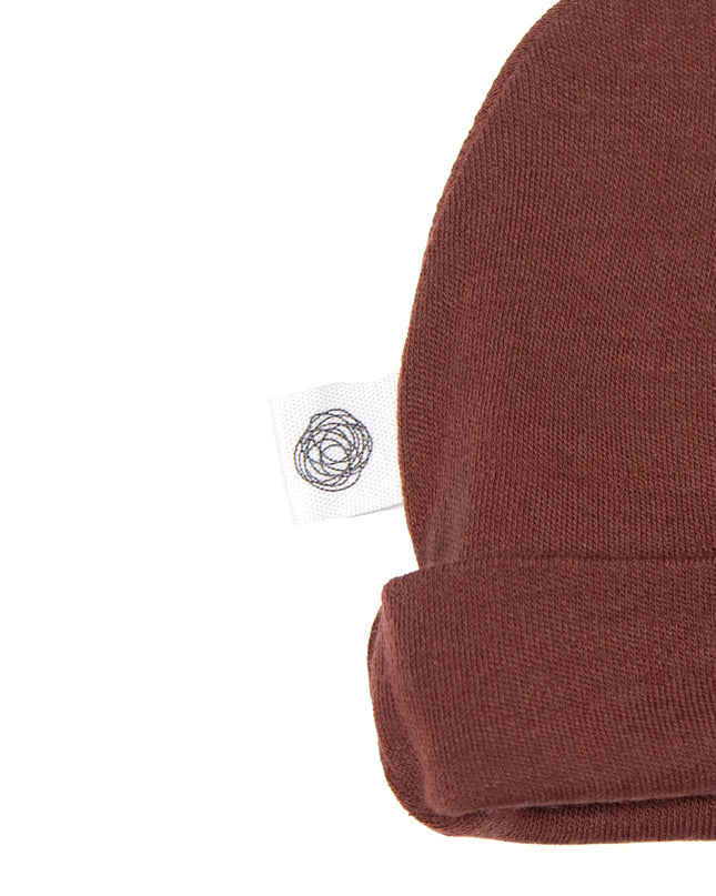 Wollmütze für Babys - Merinowolle - Zimt