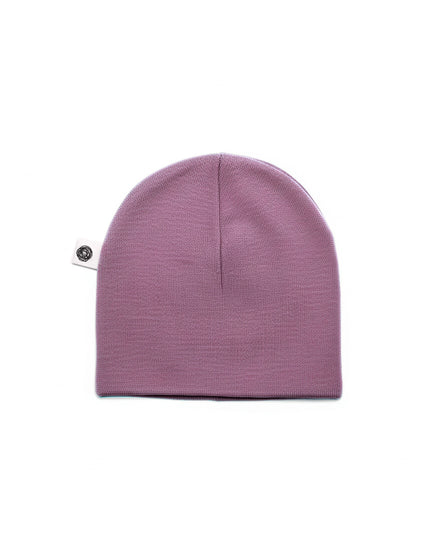 Wollmütze für Babys - Merinowolle - Lavendelnebel