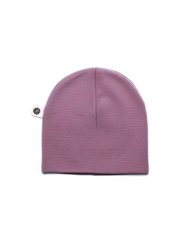 Wollmütze für Babys - Merinowolle - Lavendelnebel