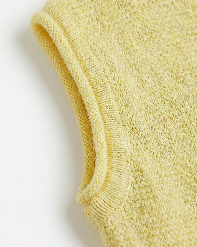 Merinowol gebreide baby spencer - Lemonade