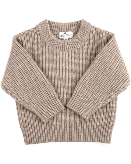 Gestrickter Wollpullover für Babys – Merinowolle – Knoblauch