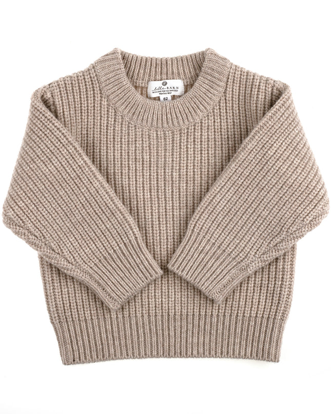 Gestrickter Wollpullover für Babys – Merinowolle – Knoblauch