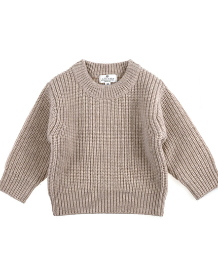 Gestrickter Wollpullover für Babys – Merinowolle – Knoblauch