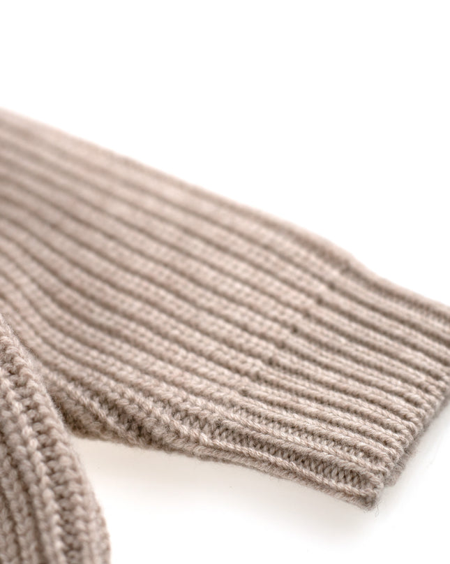 Gestrickter Wollpullover für Babys – Merinowolle – Knoblauch