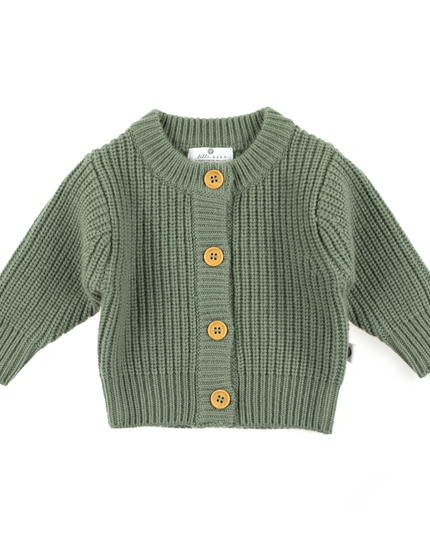 Gestrickter Woll-Baby-Cardigan – Merinowolle – Harper