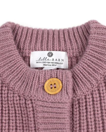Gestrickter Woll-Baby-Cardigan – Merinowolle – Haze