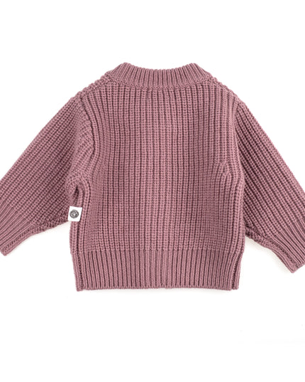 Gestrickter Woll-Baby-Cardigan – Merinowolle – Haze