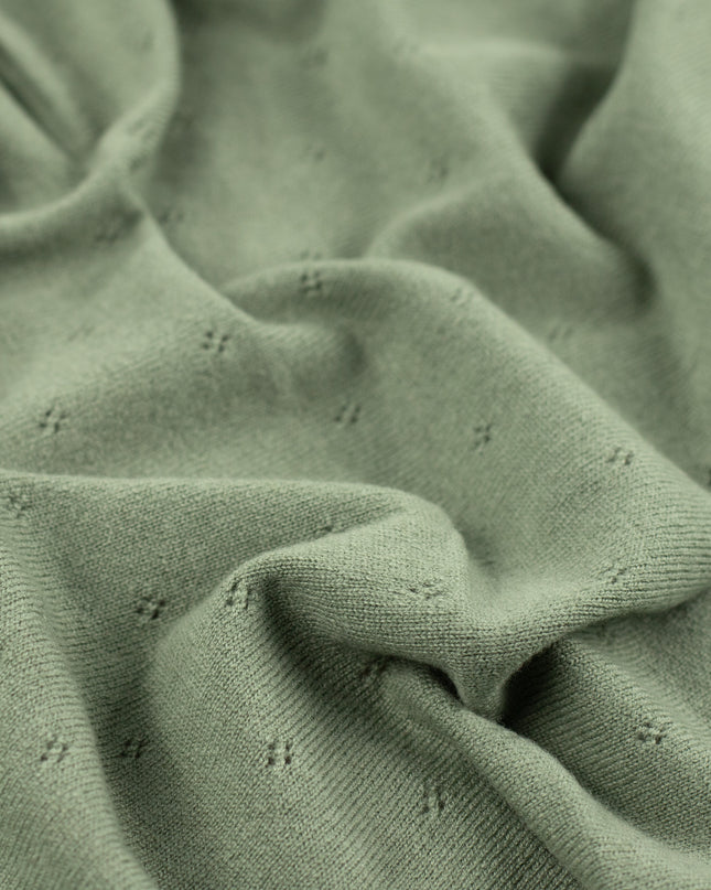 Babydecke aus Wolle / Kinderdecke / Wickeldecke - Pointelle-Strick - Merinowolle - Harper