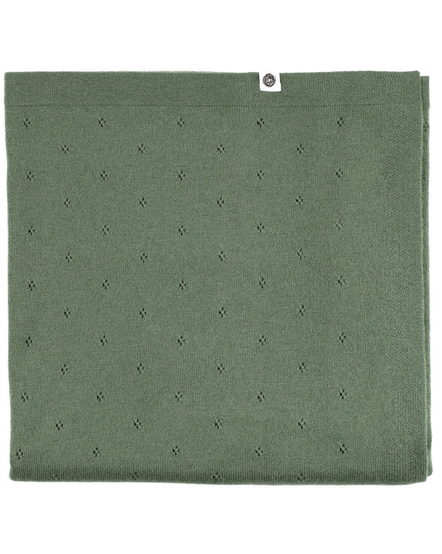 Babydecke aus Wolle / Kinderdecke / Wickeldecke - Pointelle-Strick - Merinowolle - Harper