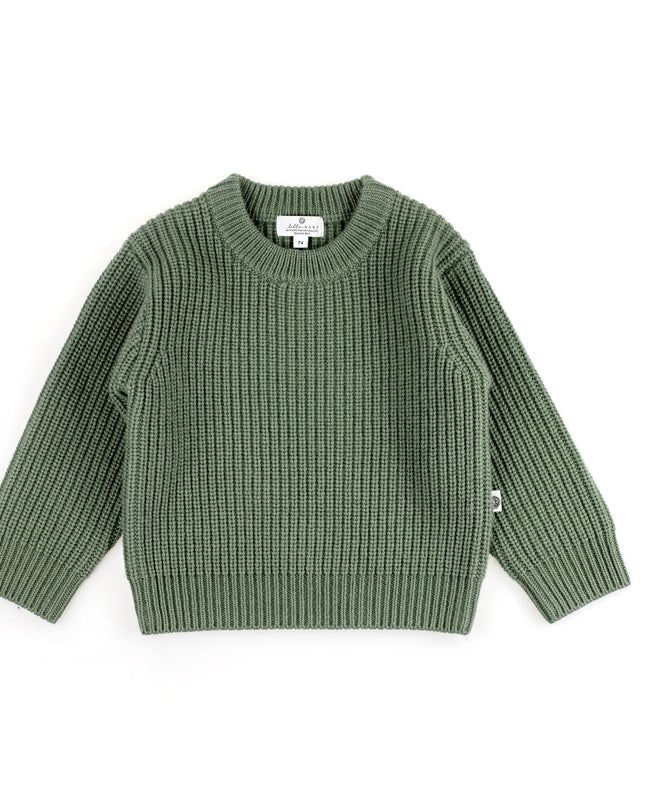 Gestrickter Babypullover aus Wolle – Merinowolle – Harper