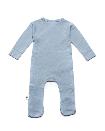 Wollstrampler / Romper – Merinowolle – Blue Fog