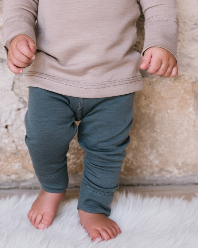 Woll-Baby-Kinderhose - Merinowolle - Orion Blue