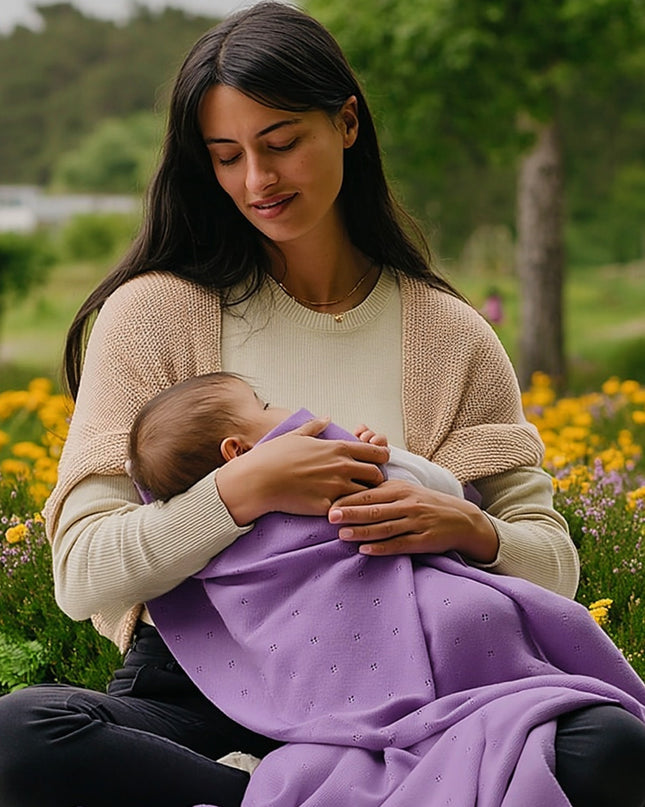 Wolldecke für Babys / Kinder gestrickt – Merinowolle – Cobble