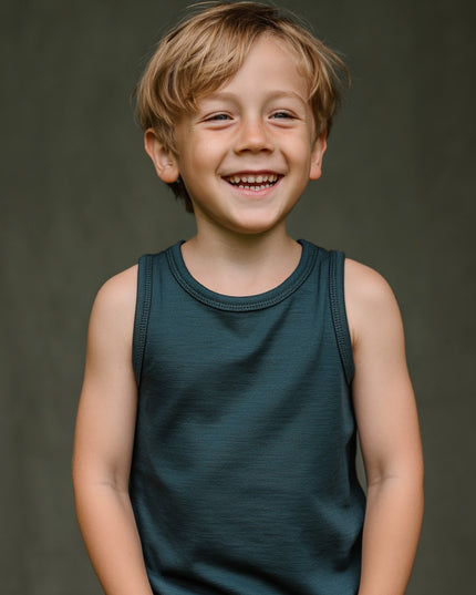 Kinder Wollhemd - Merinowolle - Orion Blue