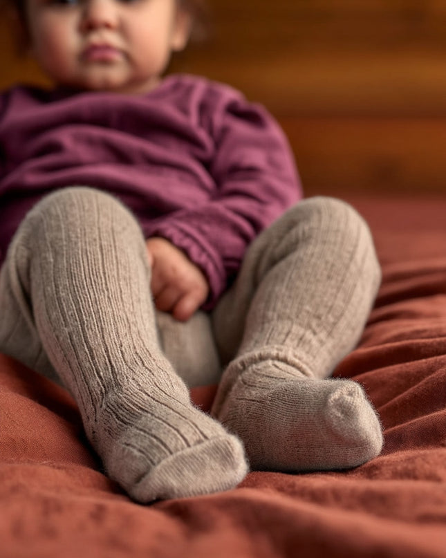 Wollbaby - Kinderstrumpfhose - Merinowolle - Knoblauch