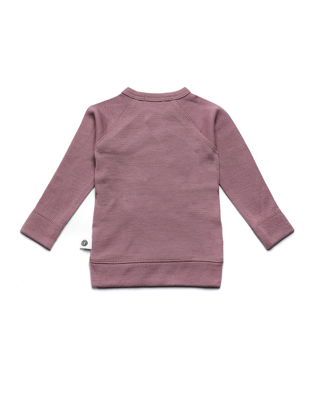 Baby Wollwickelpullover - Merinowolle - Grape Shake