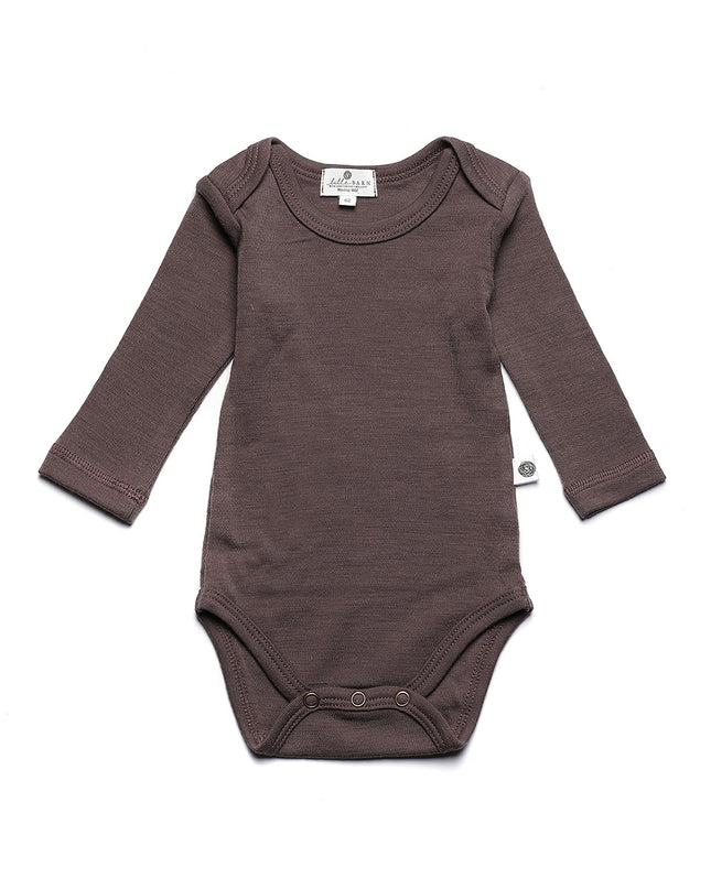 Woll-Strampler mit langen Ärmeln - Merinowolle - Pfefferkorn